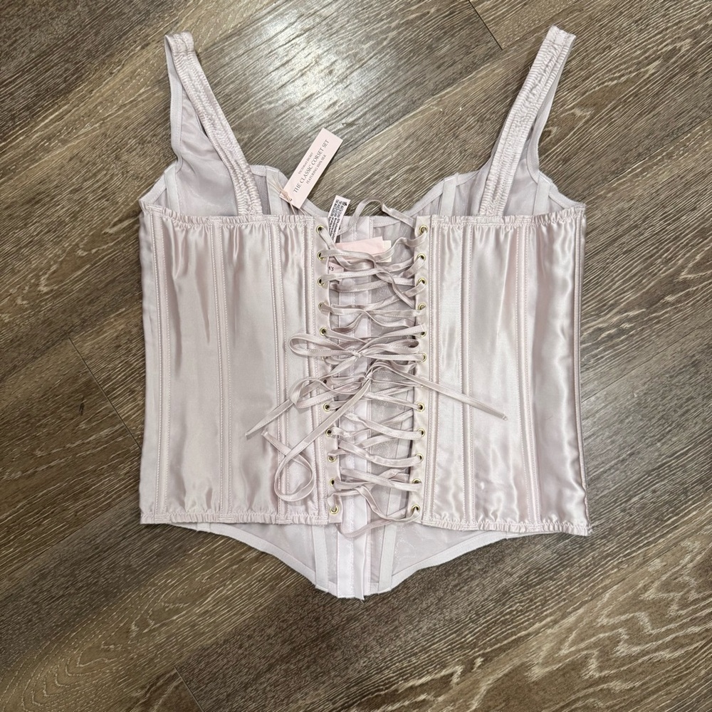 Victoria's Secret Light Pink Satin Corset Top - Picture 2 of 5